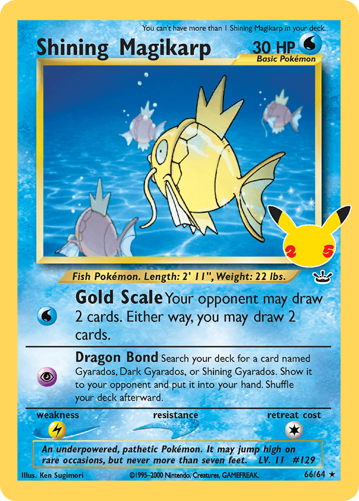 Shining Magikarp — Celebrations: Classic Collection Pokemon card