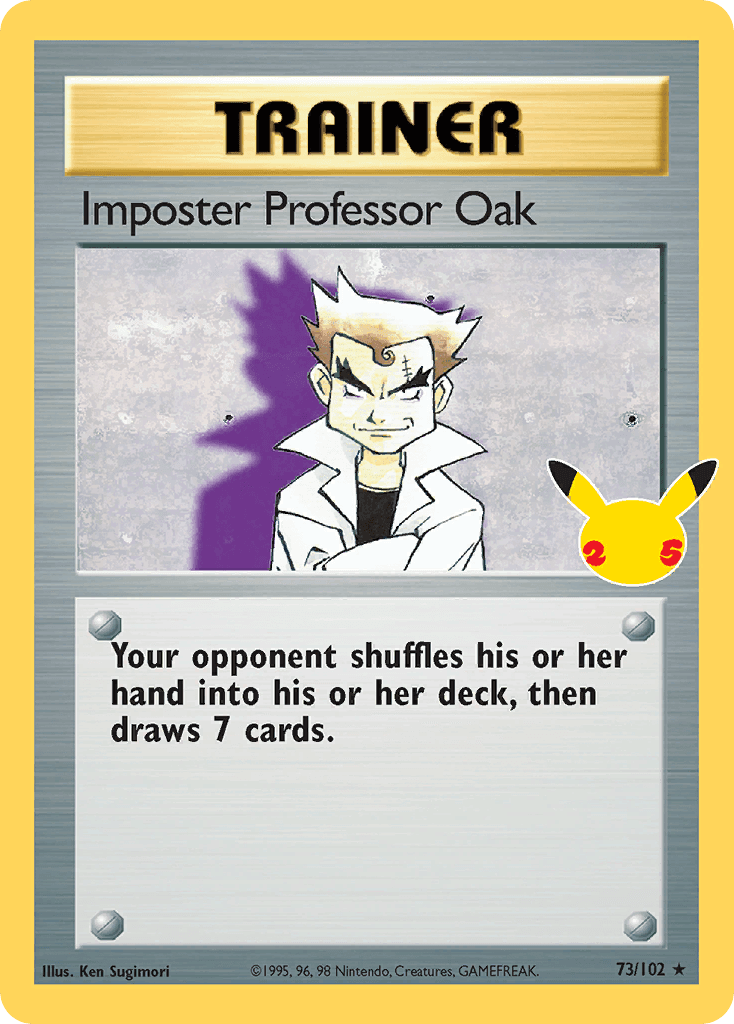 Imposter Professor Oak — Celebrations: Classic Collection Pokemon card