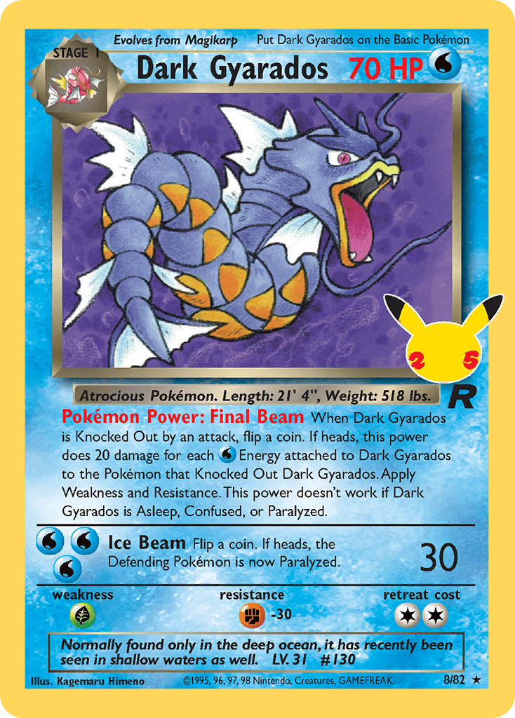 Dark Gyarados — Celebrations: Classic Collection Pokemon card
