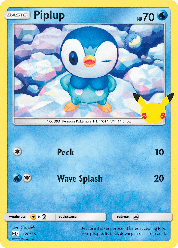 Piplup — McDonald's Collection 2021 Pokemon card
