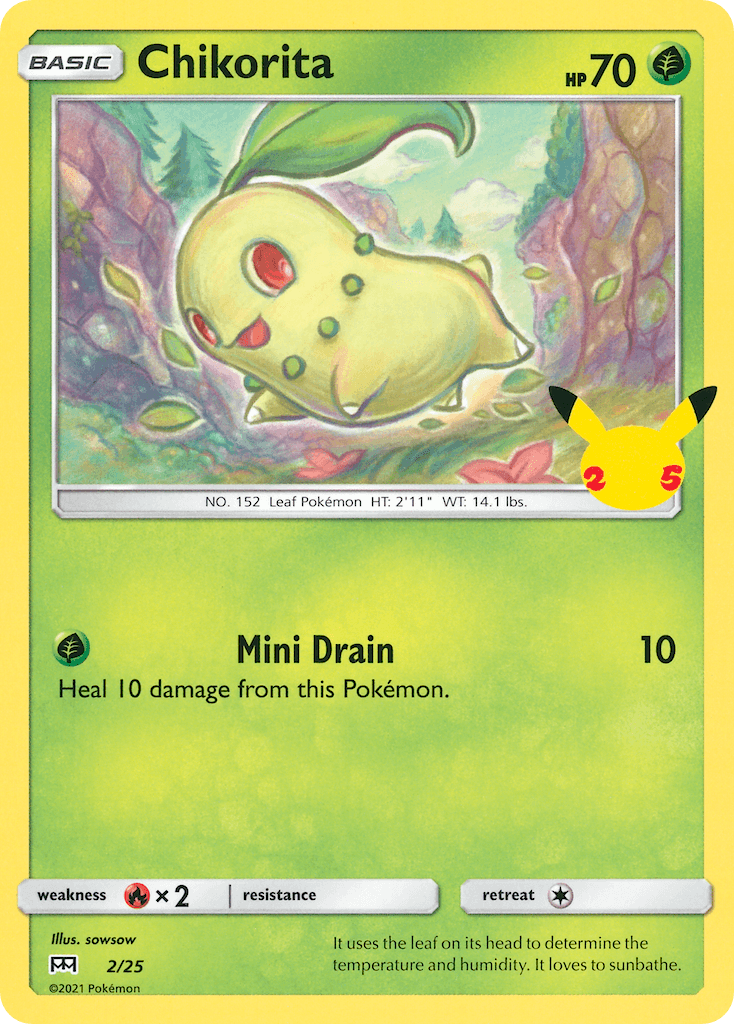 Chikorita — McDonald's Collection 2021 Pokemon card