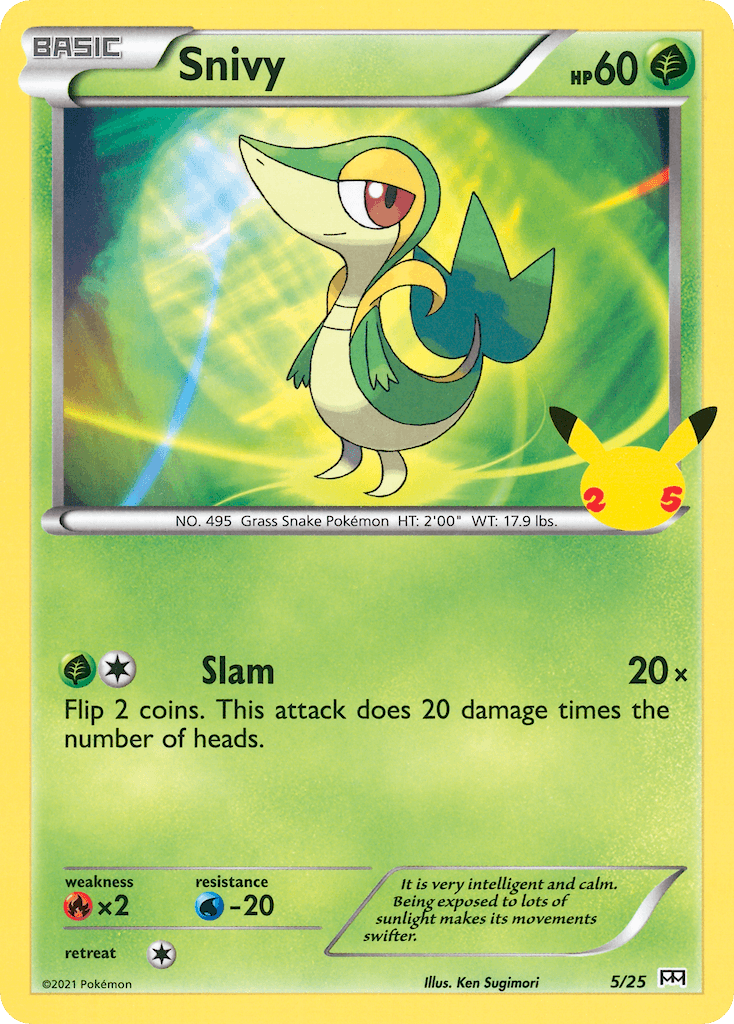 Snivy — McDonald's Collection 2021 Pokemon card
