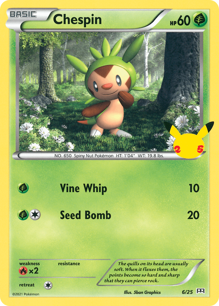 Chespin — McDonald's Collection 2021 Pokemon card