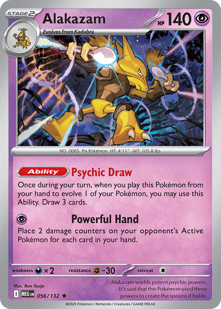 Alakazam — Mega Evolution Pokemon card