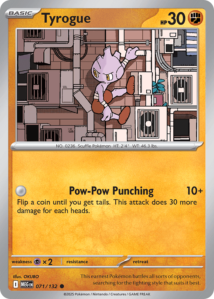 Tyrogue — Mega Evolution Pokemon card