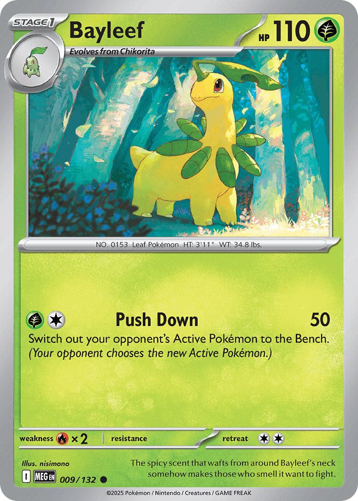 Bayleef — Mega Evolution Pokemon card