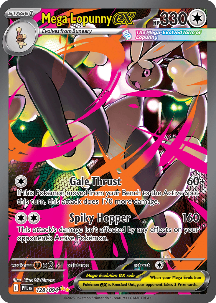 Mega Lopunny ex — Phantasmal Flames Pokemon card