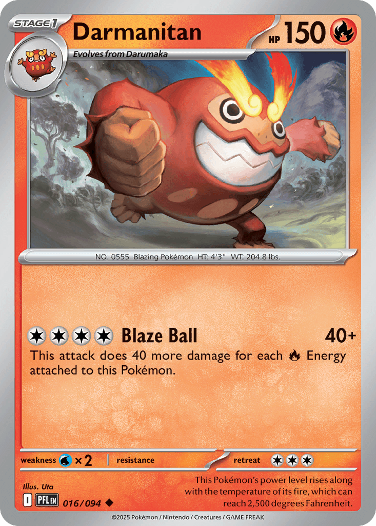 Darmanitan — Phantasmal Flames Pokemon card