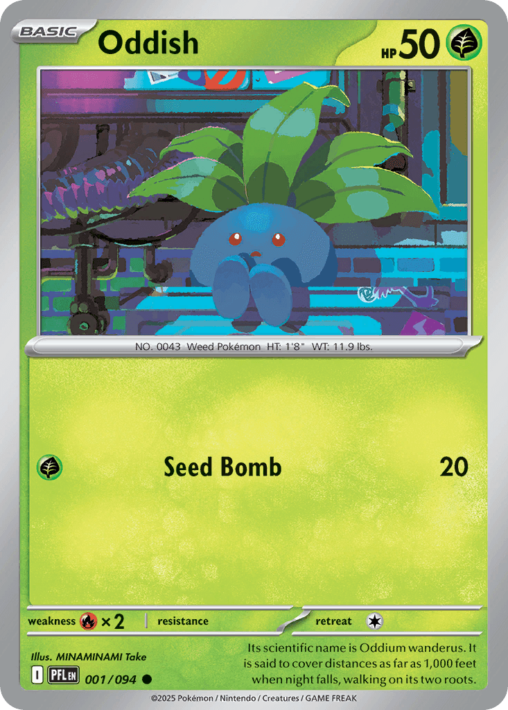 Oddish — Phantasmal Flames Pokemon card
