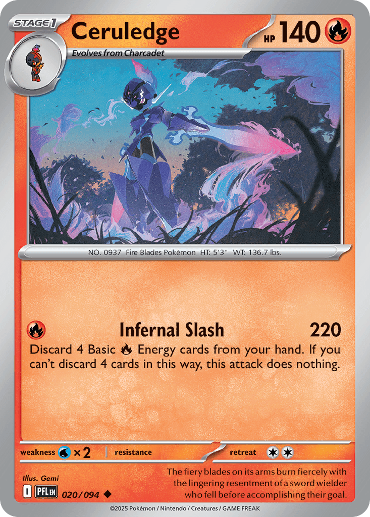 Ceruledge — Phantasmal Flames Pokemon card