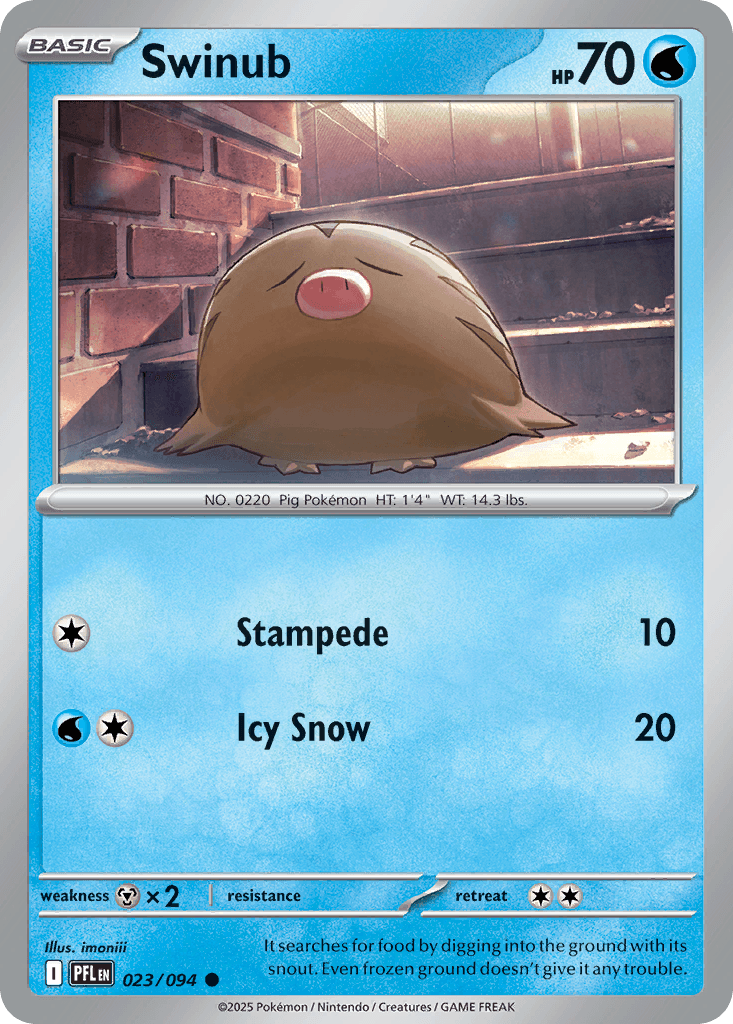 Swinub — Phantasmal Flames Pokemon card