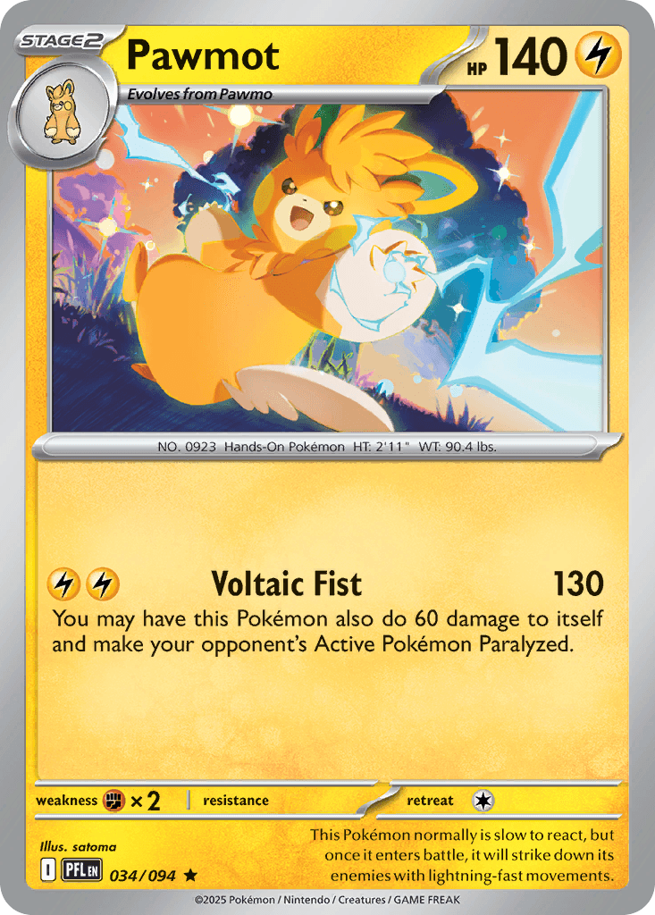 Pawmot — Phantasmal Flames Pokemon card