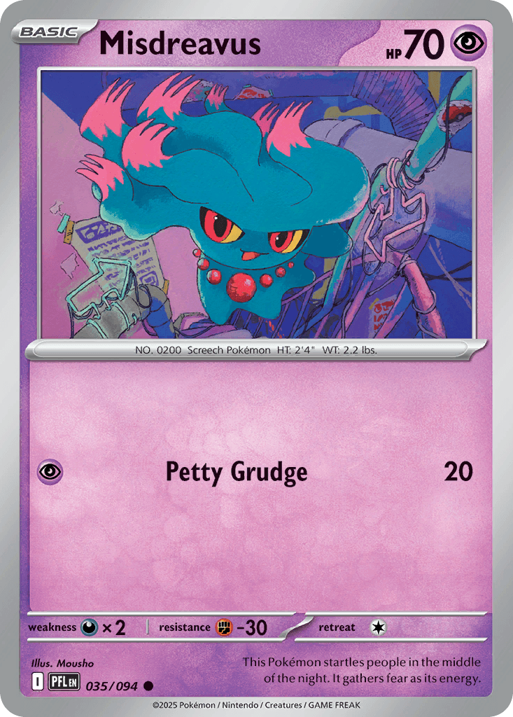 Misdreavus — Phantasmal Flames Pokemon card