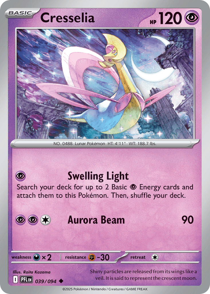 Cresselia — Phantasmal Flames Pokemon card