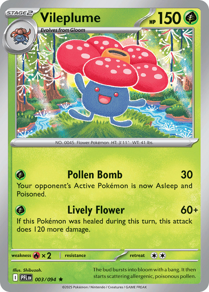 Vileplume — Phantasmal Flames Pokemon card