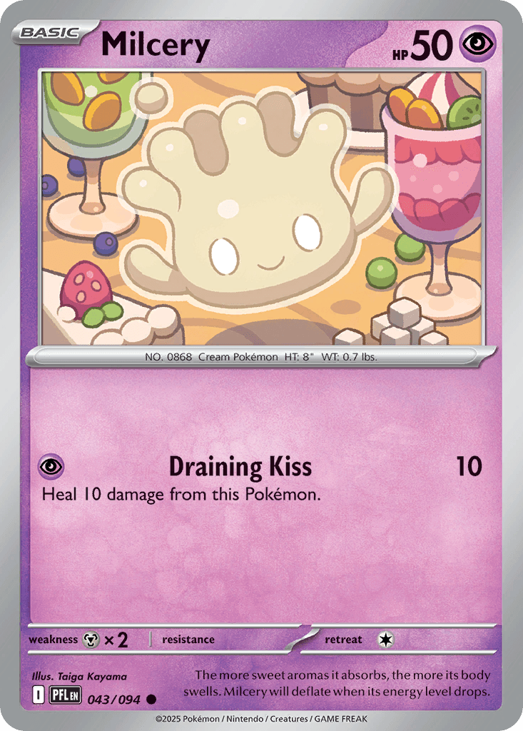 Milcery — Phantasmal Flames Pokemon card