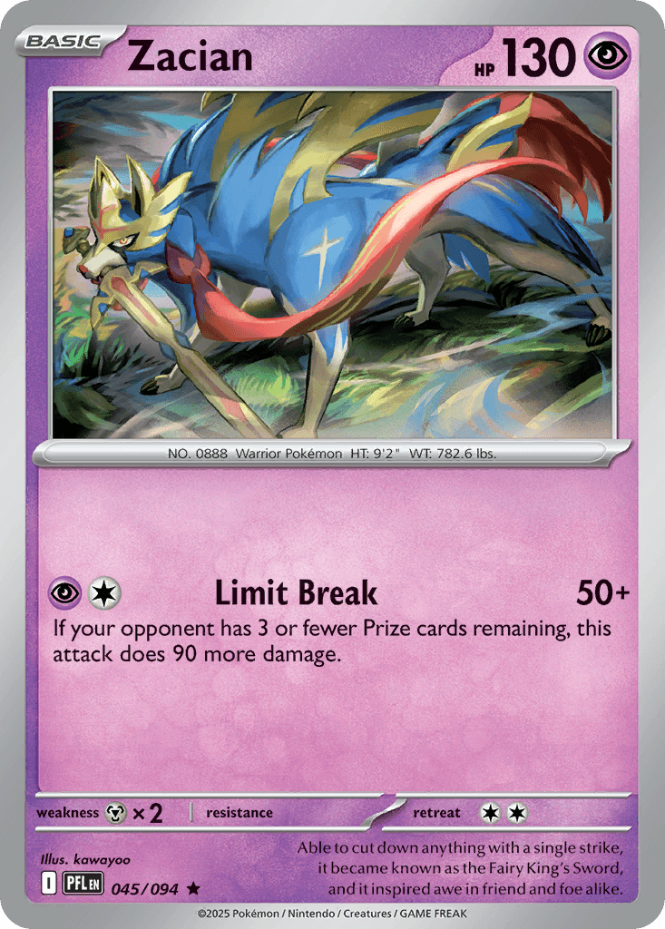 Zacian — Phantasmal Flames Pokemon card