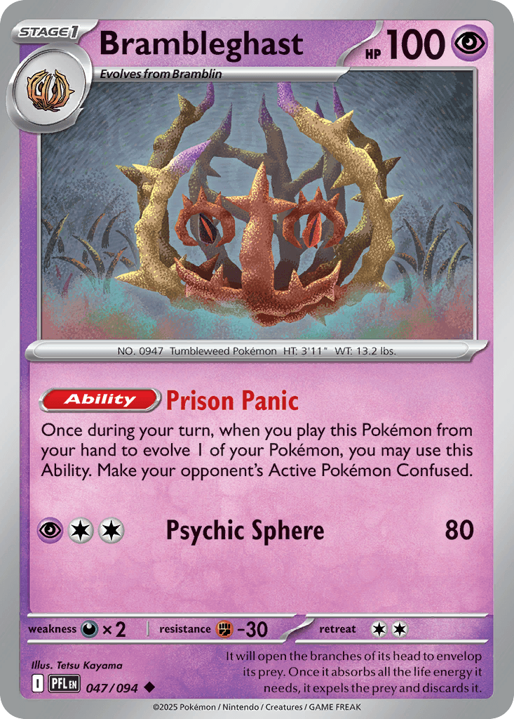 Brambleghast — Phantasmal Flames Pokemon card