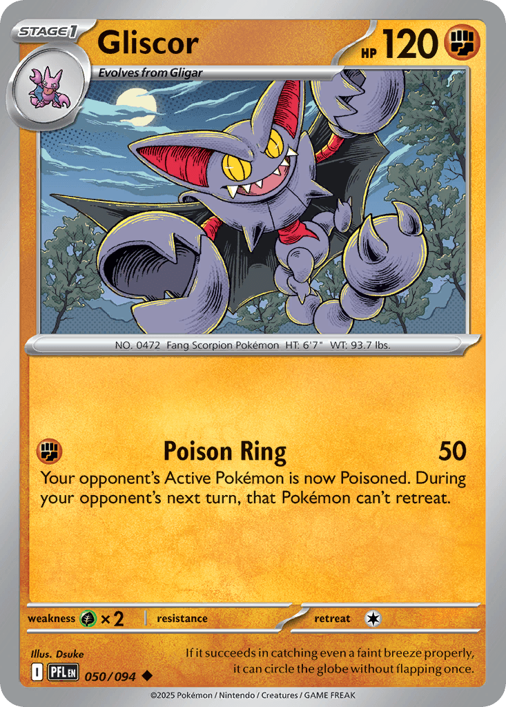 Gliscor — Phantasmal Flames Pokemon card