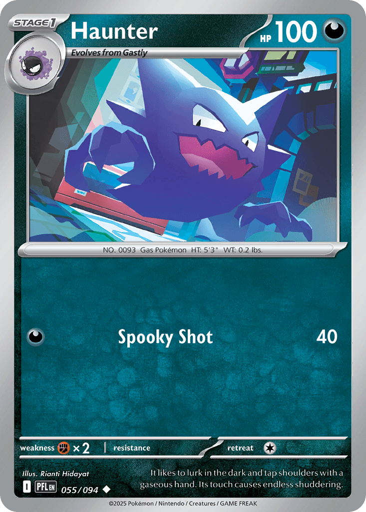 Haunter — Phantasmal Flames Pokemon card