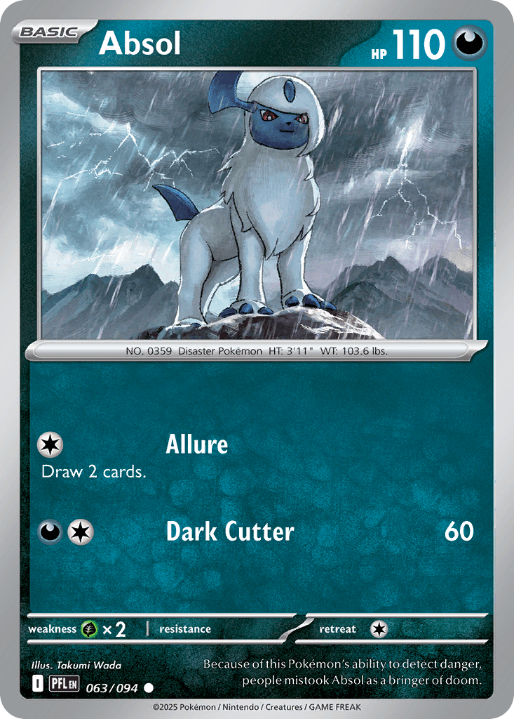 Absol — Phantasmal Flames Pokemon card