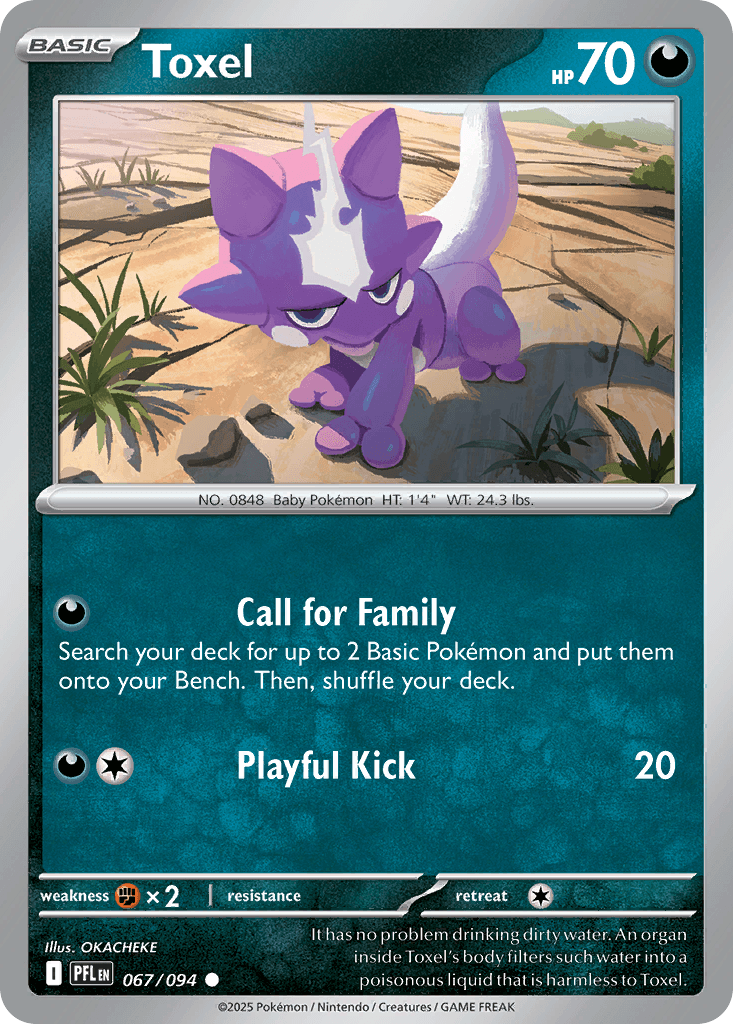 Toxel — Phantasmal Flames Pokemon card