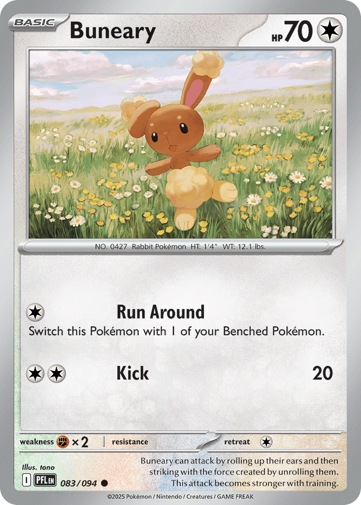 Buneary — Phantasmal Flames Pokemon card