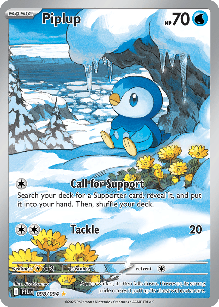 Piplup — Phantasmal Flames Pokemon card