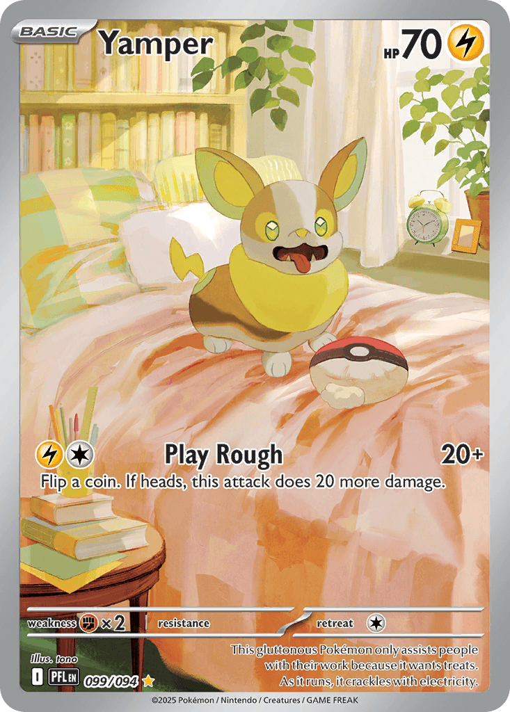 Yamper — Phantasmal Flames Pokemon card