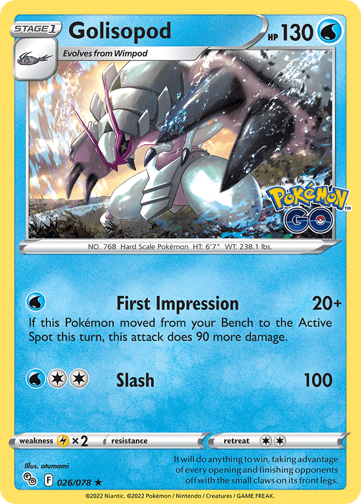 Golisopod — Pokémon GO Pokemon card