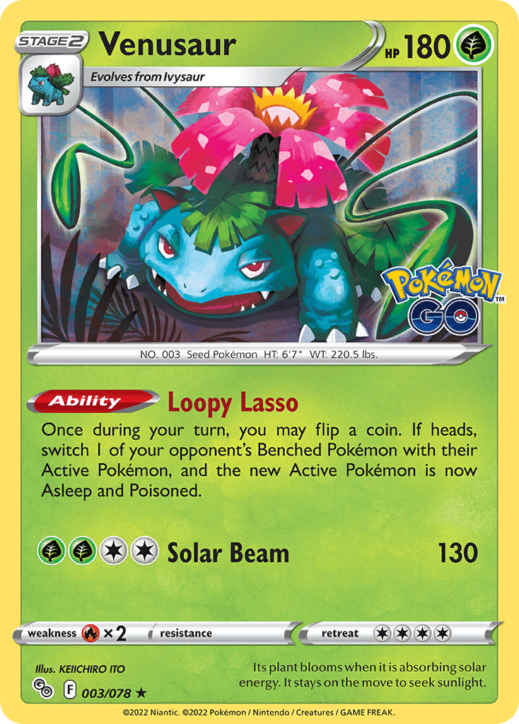 Venusaur — Pokémon GO Pokemon card