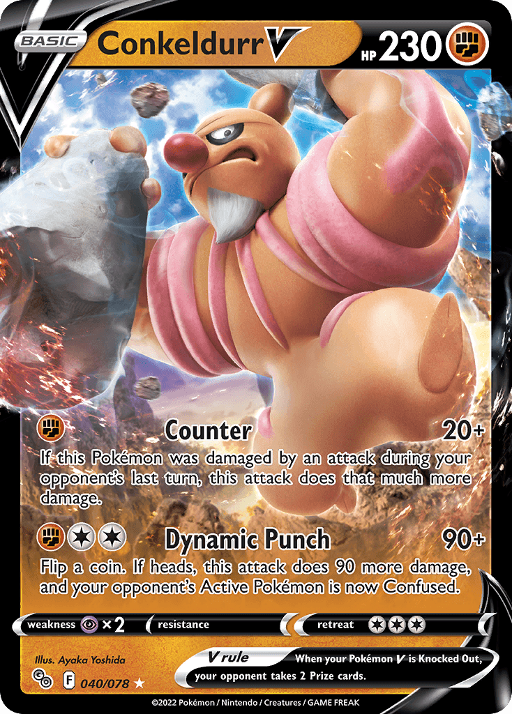 Conkeldurr V — Pokémon GO Pokemon card