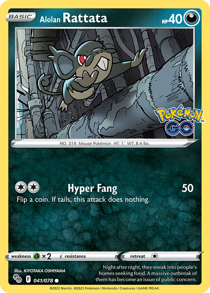 Alolan Rattata — Pokémon GO Pokemon card