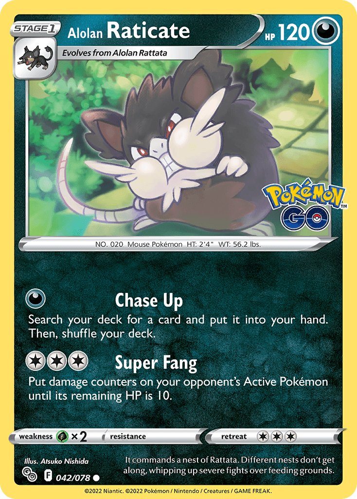 Alolan Raticate — Pokémon GO Pokemon card