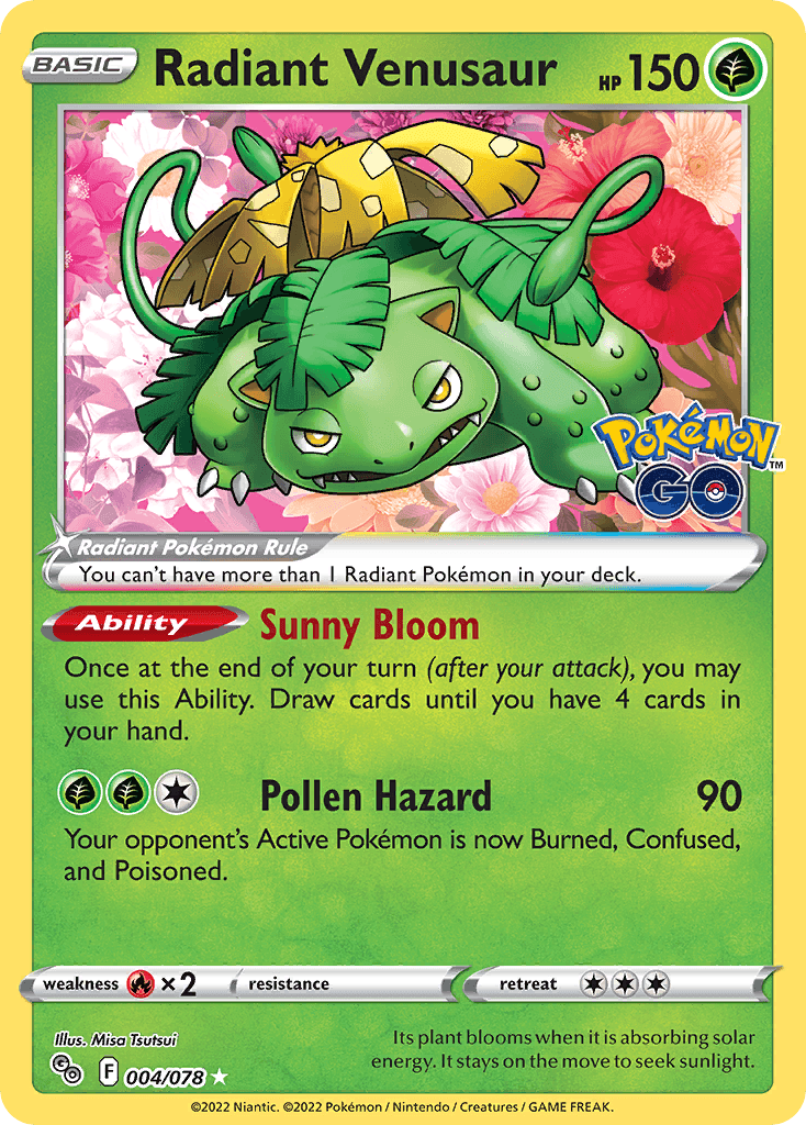Radiant Venusaur — Pokémon GO Pokemon card
