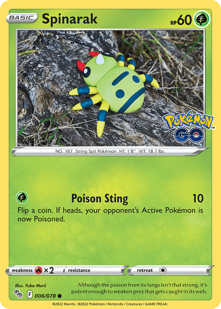 Spinarak — Pokémon GO Pokemon card
