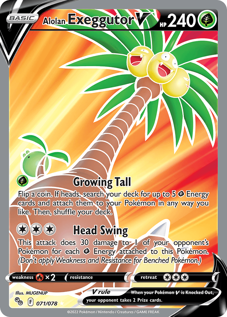 Alolan Exeggutor V — Pokémon GO Pokemon card