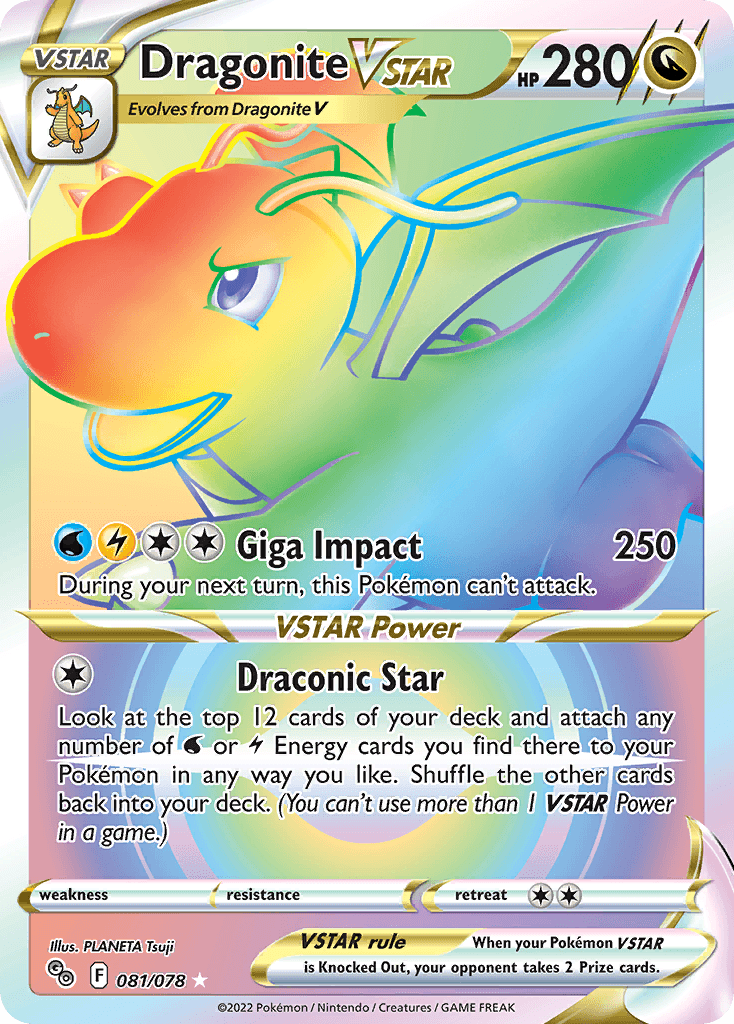 Dragonite VSTAR — Pokémon GO Pokemon card