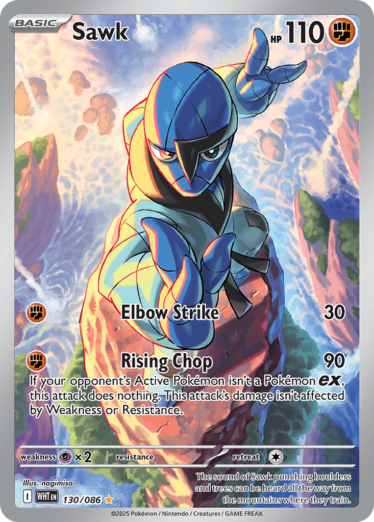 Sawk — White Flare Pokemon card