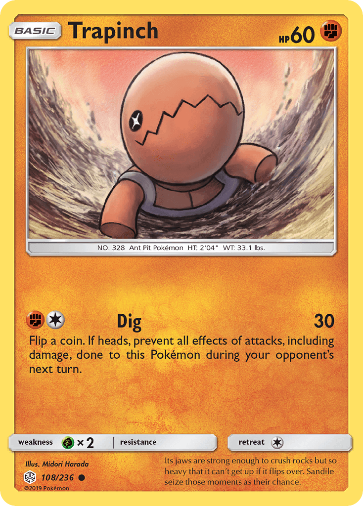 Trapinch — Cosmic Eclipse Pokemon card