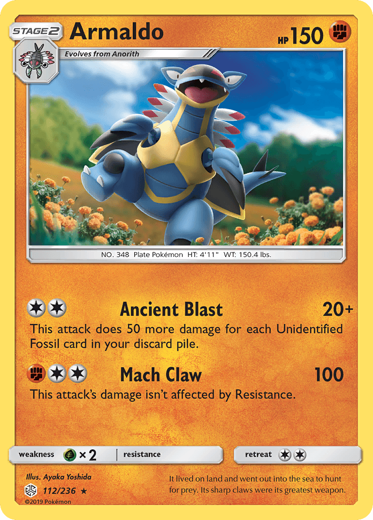 Armaldo — Cosmic Eclipse Pokemon card
