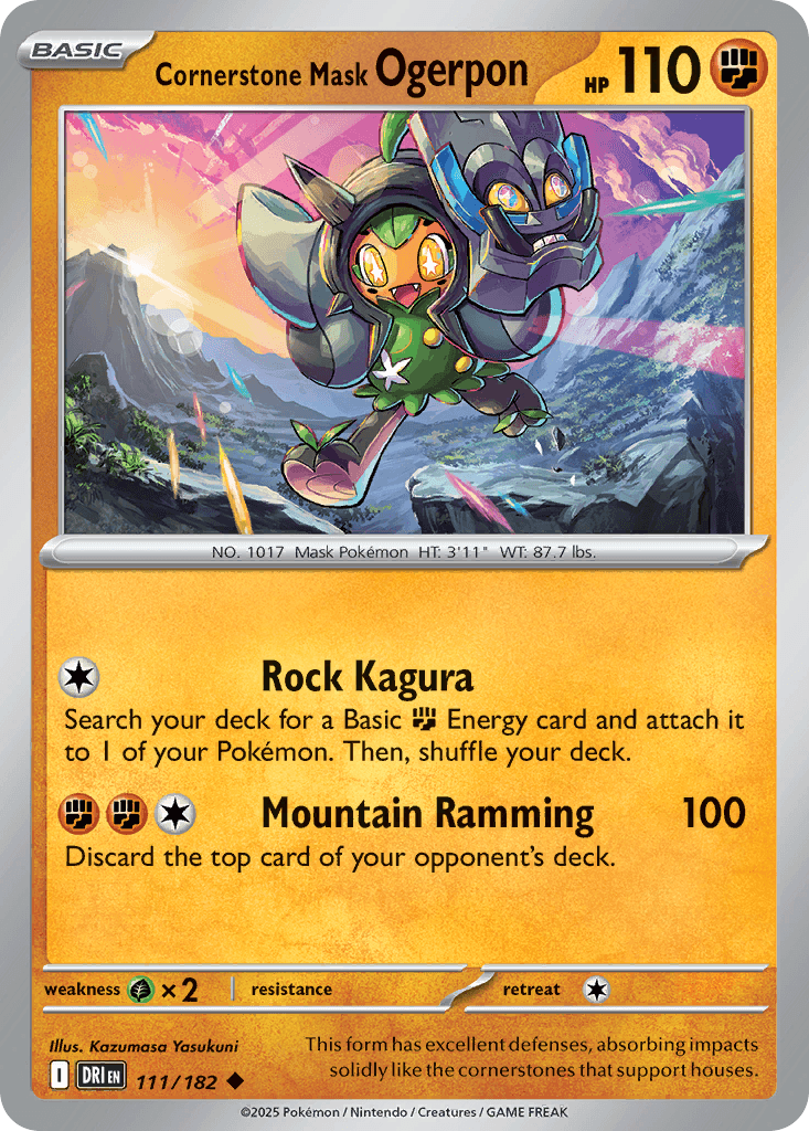 Cornerstone Mask Ogerpon — Destined Rivals Pokemon card
