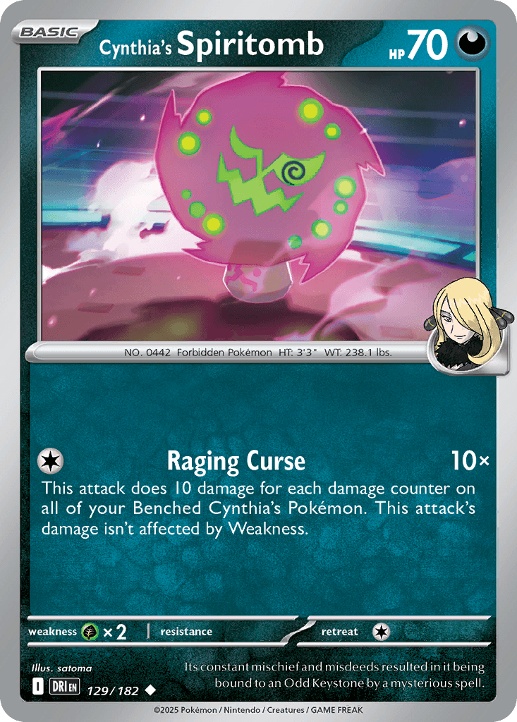 Cynthia's Spiritomb — Destined Rivals Pokemon card