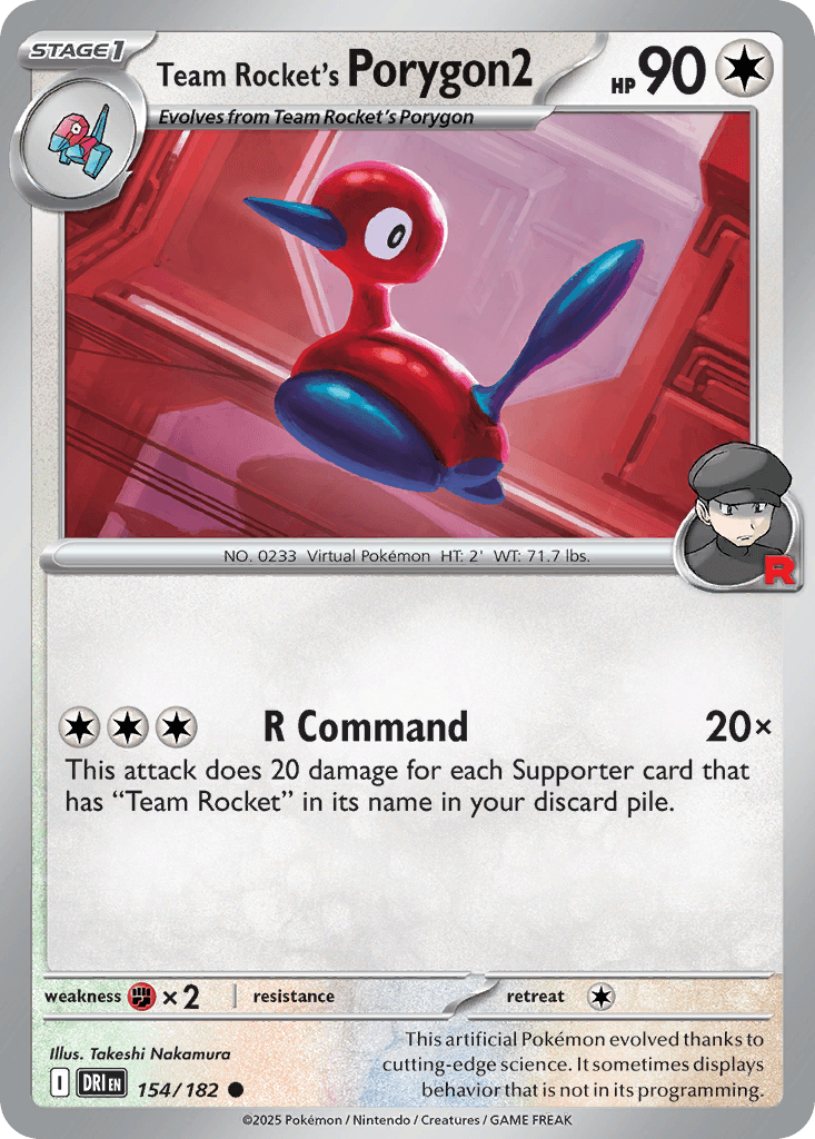 Team Rocket's Porygon2 — Destined Rivals Pokemon card