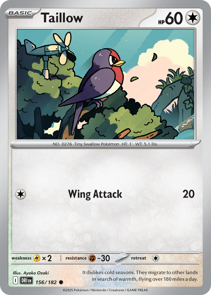 Taillow — Destined Rivals Pokemon card