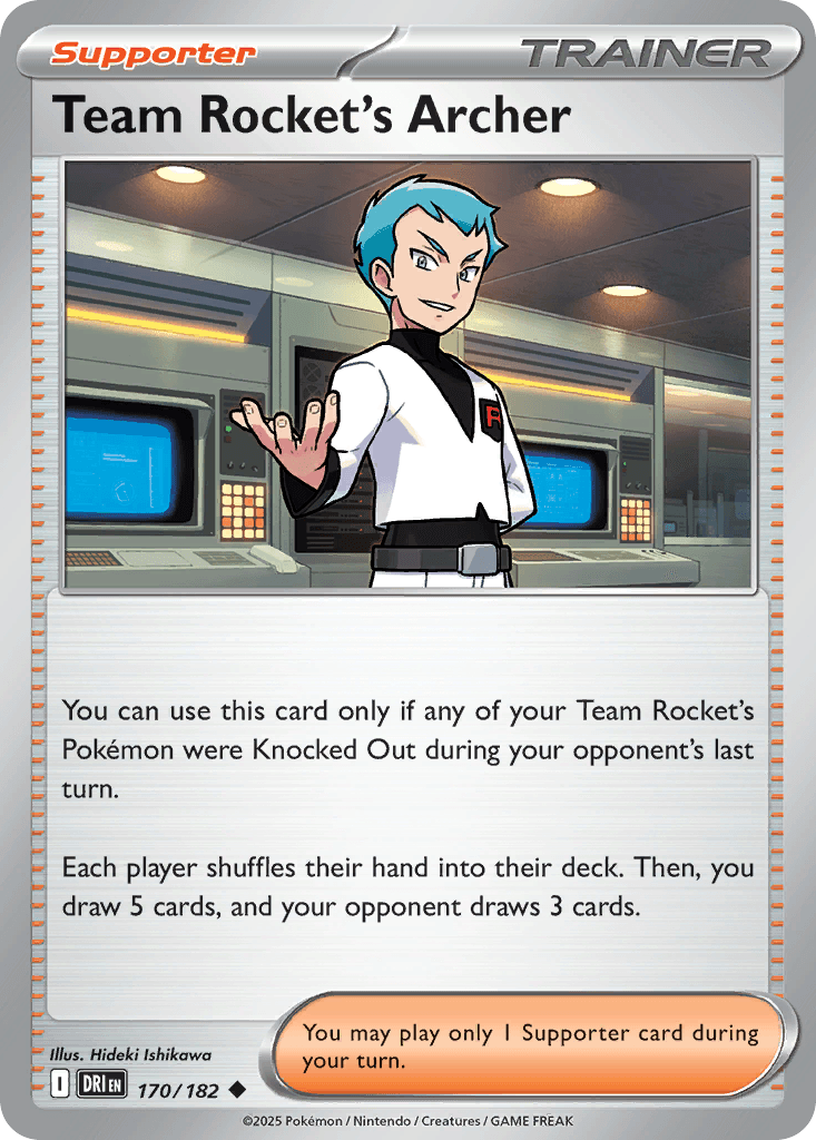 Team Rocket's Archer — Destined Rivals Pokemon card