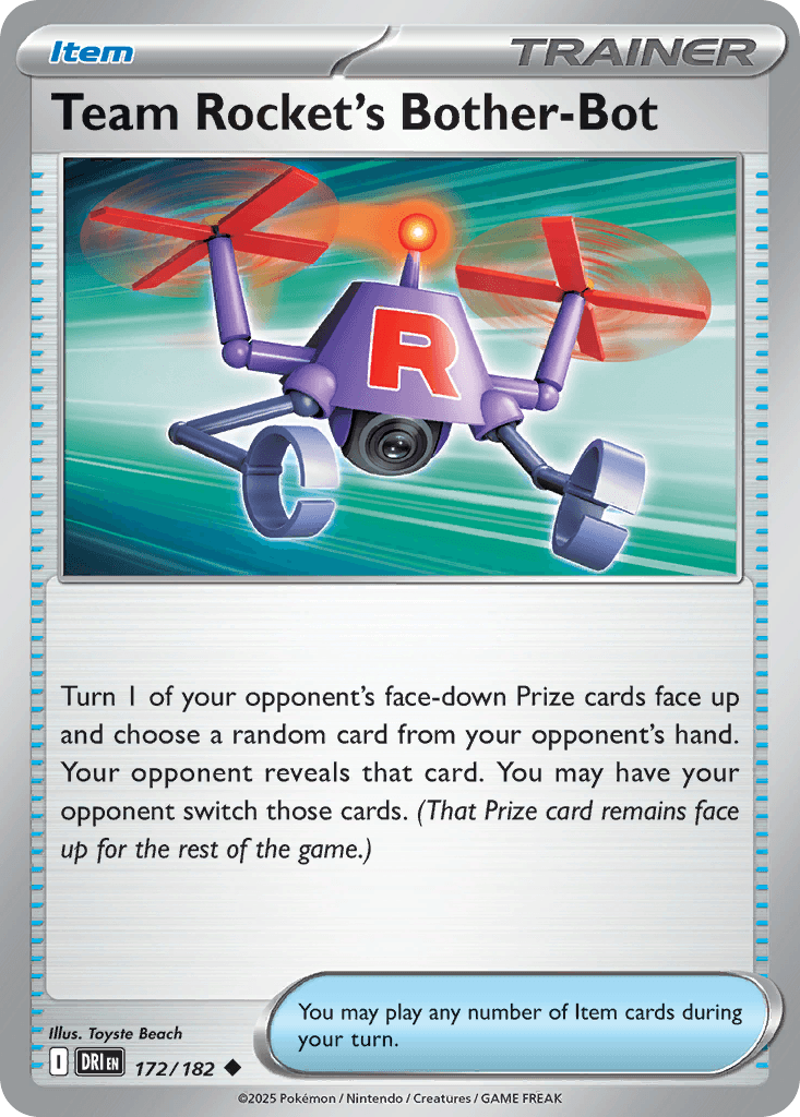 Team Rocket's Bother-Bot — Destined Rivals Pokemon card