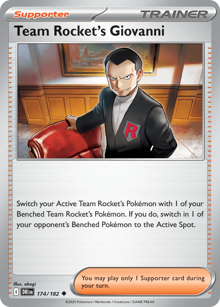 Team Rocket's Giovanni — Destined Rivals Pokemon card