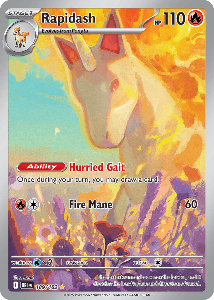 Rapidash — Destined Rivals Pokemon card