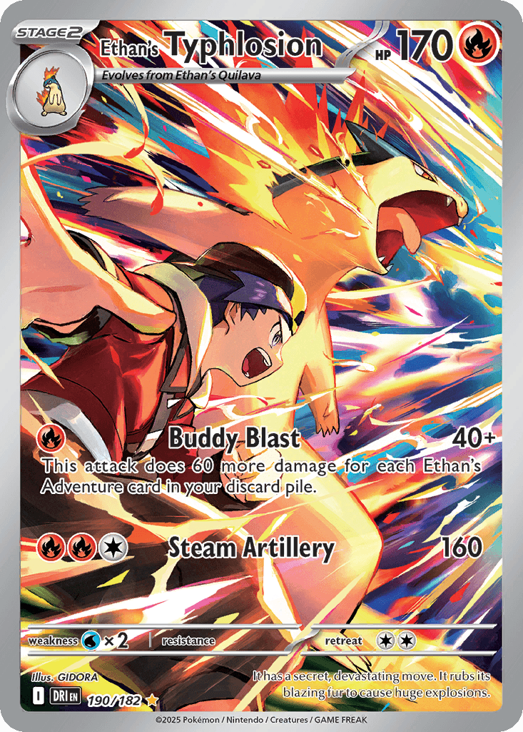 Ethan's Typhlosion — Destined Rivals Pokemon card
